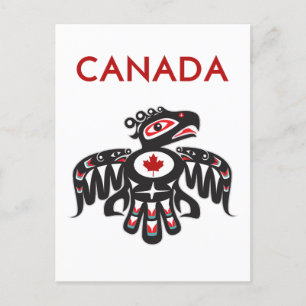 Kanada Pacific Northwest Haida Bird Light-Färg Vykort