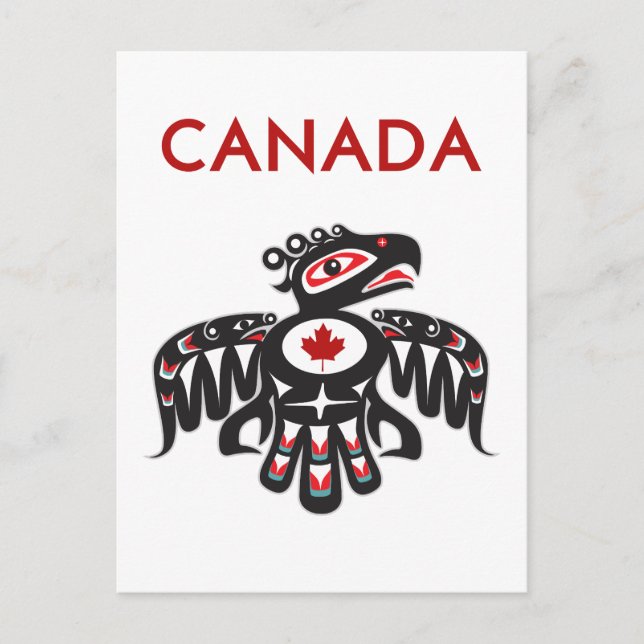 Kanada Pacific Northwest Haida Bird Light-Färg Vykort (Framsida)