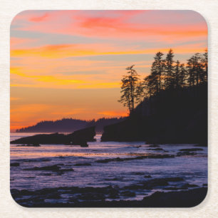 Kanada, Pacific Rim National Park Reserve, väst Underlägg Papper Kvadrat