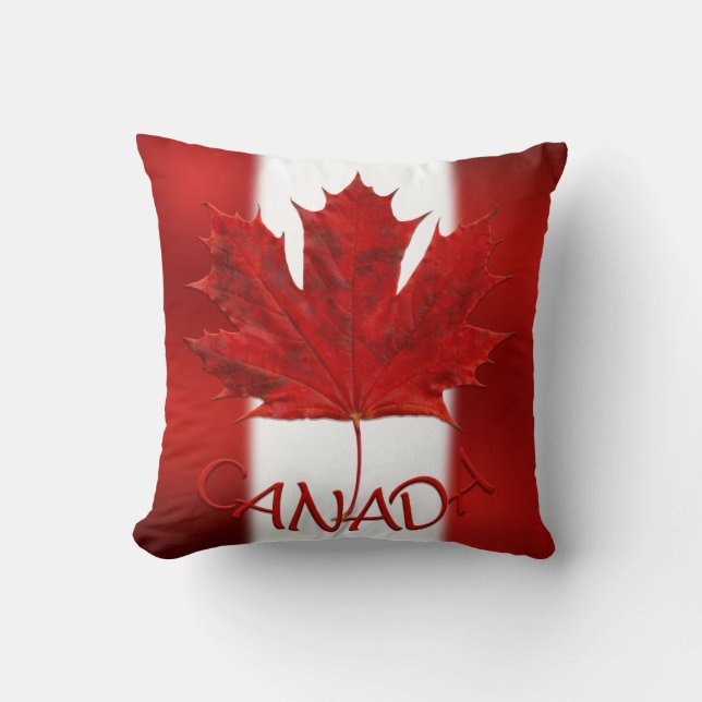 Kanada Pillow Canadian Flagga Souvenir Pillow Kudde (Framsida)