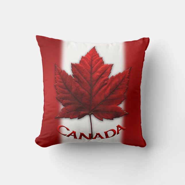 Kanada Pillow Canadian Flagga Souvenir Pillow Kudde (Framsida)