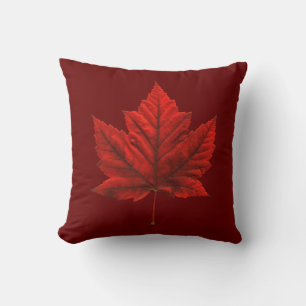Kanada Pillow Red Maple Löv Dekorativ kudde & Deco