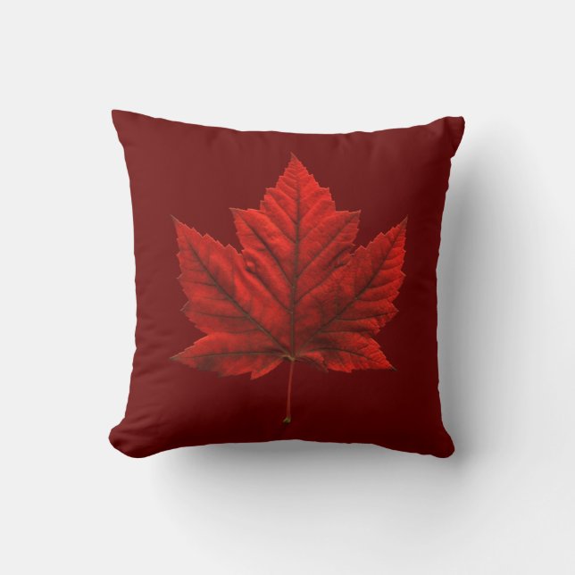 Kanada Pillow Red Maple Löv Dekorativ kudde & Deco (Framsida)