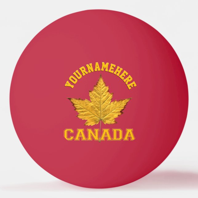 Kanada Ping Pong Boll Personlig Kanada Bollar (Framsidan)