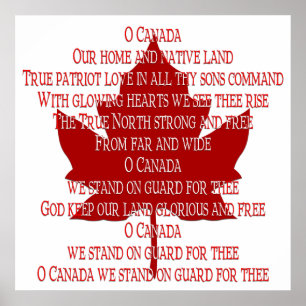 Kanada Poster Canada Anthem Souvenir Print