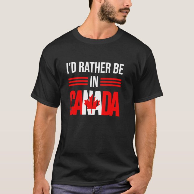 Kanada Present Flagga Varsity Kanadensisk Toronto  T Shirt (Framsida)