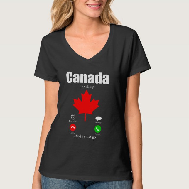 Kanada presentflagg Varsity kanadensiska Toronto R T Shirt (Framsida)