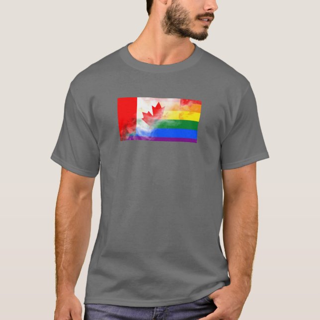Kanada Pride Flagga lgbtqia2s+ Shirt T Shirt (Framsida)