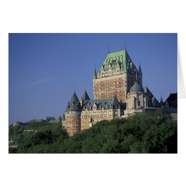 Kanada, Quebec City.  Chateau Frontenac. Hälsningskort (Framsidan Horizontal)