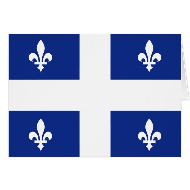 Kanada Quebec flagga Hälsningskort (Framsidan Horizontal)