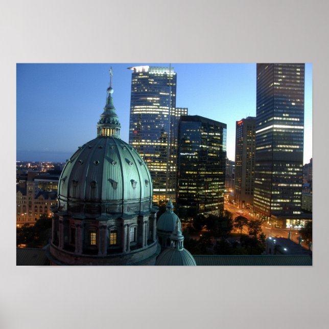 Kanada, Quebec, Montreal. Downtown Montreal Poster (Framsidan)