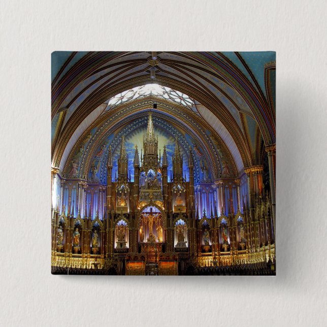Kanada, Quebec, Montreal. Interiör av Notre 2 Knapp (Framsida)