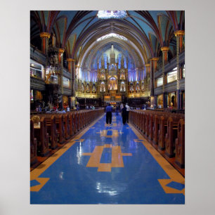 Kanada, Quebec, Montreal. Interiör av Notre 3 Poster