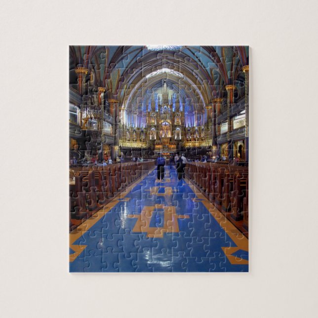 Kanada, Quebec, Montreal. Interiör av Notre 3 Pussel (Vertikal)