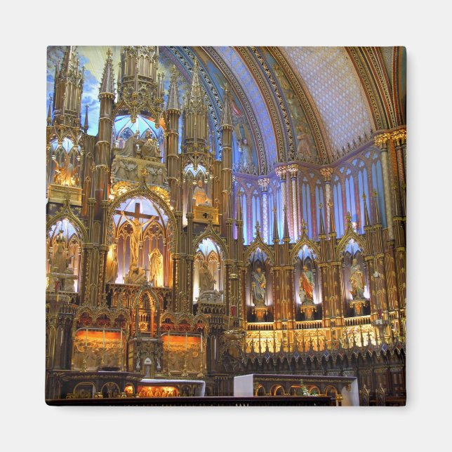 Kanada, Quebec, Montreal. Interiör av Notre Magnet (Framsidan)