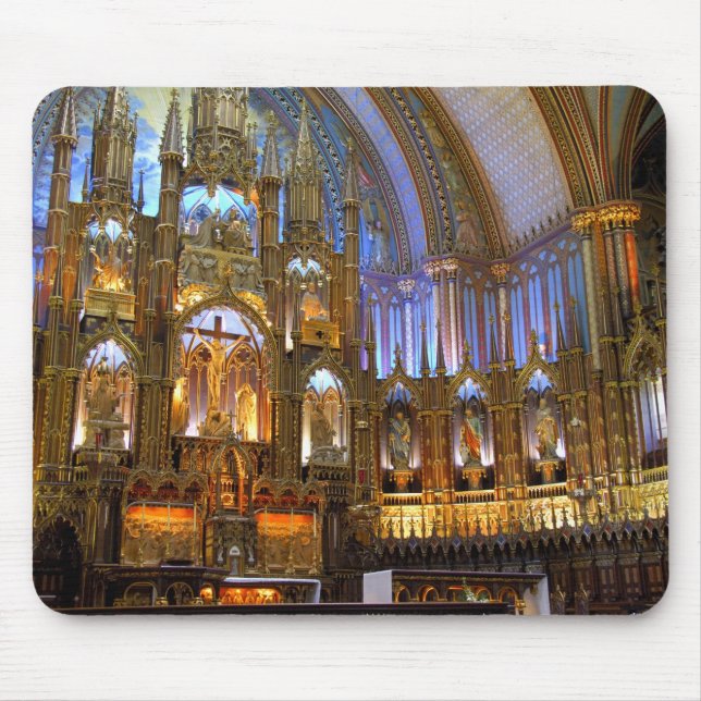 Kanada, Quebec, Montreal. Interiör av Notre Musmatta (Framsidan)