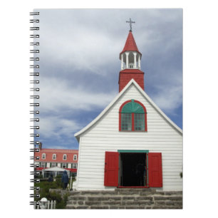 Kanada, Quebec, Tadoussac. Liten kyrka, Anteckningsbok