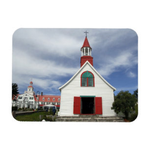Kanada, Quebec, Tadoussac. Liten kyrka, Magnet