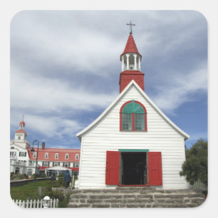 Kanada, Quebec, Tadoussac. Petite Chapelle, Fyrkantigt Klistermärke