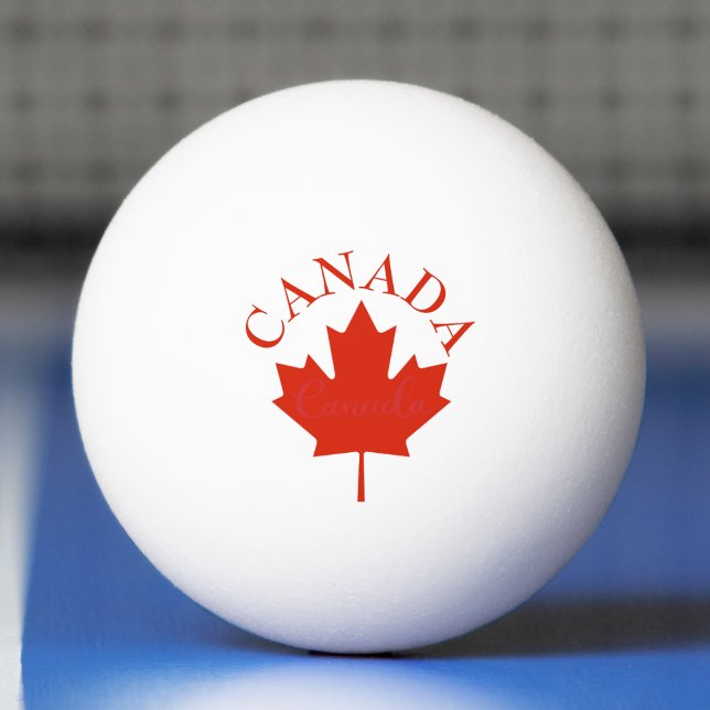 Kanada Red & White Canadian Flagga Pingisboll (Canada Red & White Canadian Flag Maple Leaf Ping Pong Ball)