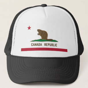 Kanada Republiken Kalifornien Flagga Beaver Keps