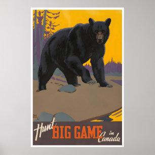 Kanada Resa Poster Art Jakt Tryck Sport Deco