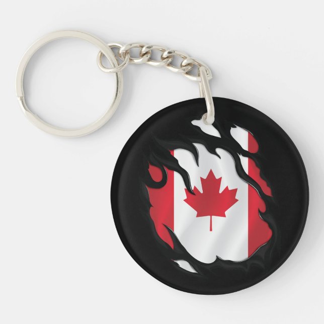 Kanada Rippad Flagga (Framsidan)