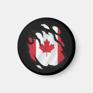 Kanada Rippad Flagga Magnet