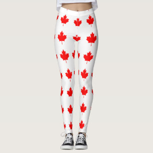 Kanada röd lönnlöv leggings
