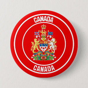 Kanada Round Emblem Knapp