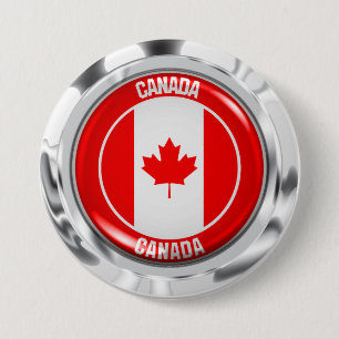 Kanada Round Emblem Knapp