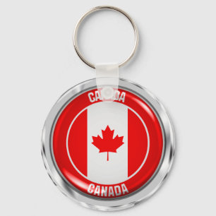 Kanada Round Emblem Nyckelring