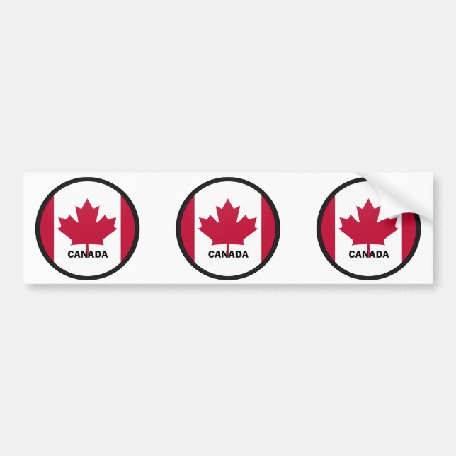 Kanada Roundel kvalitets- flagga Bildekal (Framsidan)