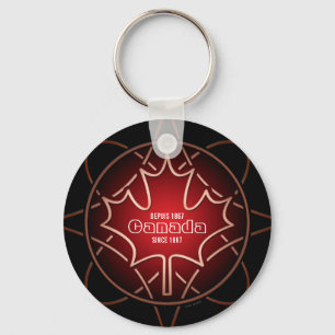 Kanada sedan 1867, Airbrused Button Keychain Nyckelring