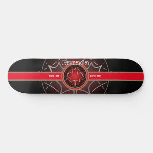 Kanada sedan 1867 Airbrush Mini Skateboard Bräda 18,5 Cm