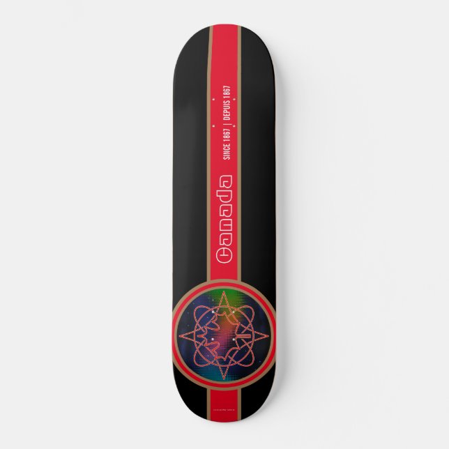 Kanada sedan 1867 Aurora Black Skateboard (Framsida)