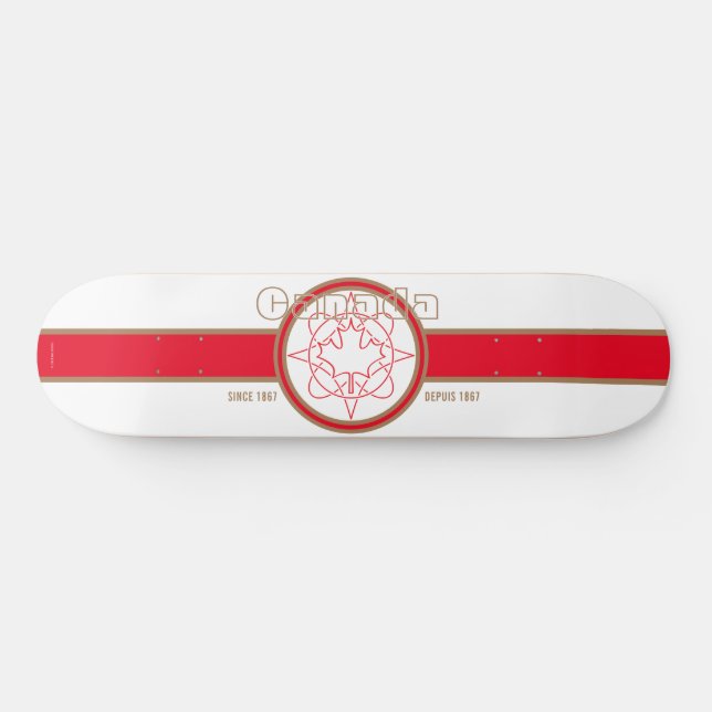 Kanada Sedan 1867 (Vit) Skateboard (Horz)