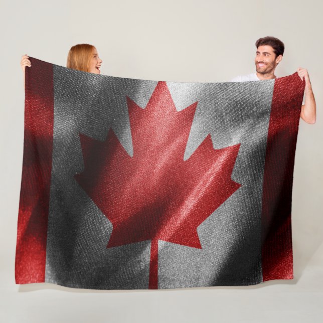 Kanada silke flagga fleecefilt (På plats)