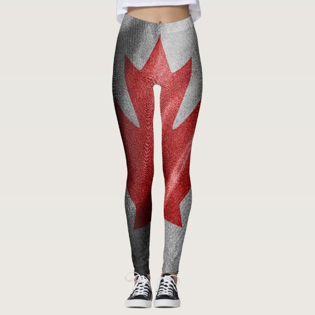 Kanada silke flagga leggings (Framsida)