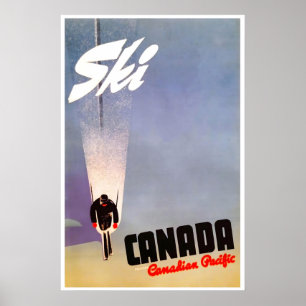 Kanada skidposter resekonst kanadensiska Pacific Poster