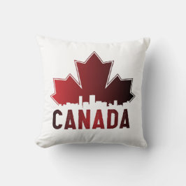 Kanada Skyline Gradient Maple Löv Patriotic Kudde