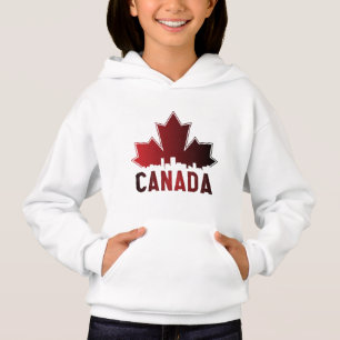 Kanada Skyline Gradient Maple Löv Patriotic T Shirt