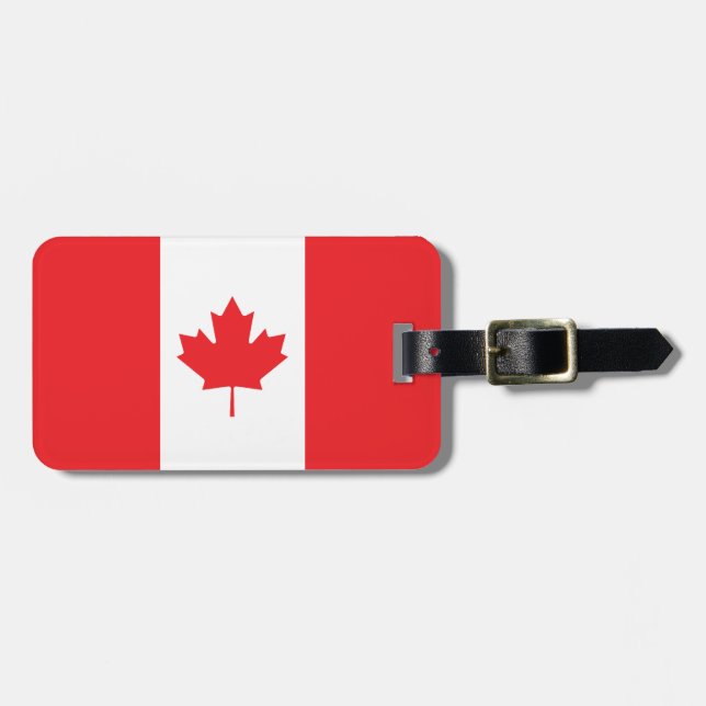 Kanada slättflagga bagagebricka (Horisontell Framsida)