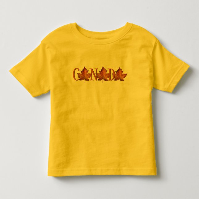 Kanada Småbarn T-shirt Canada Souvenir Tee Shirt (Framsida)