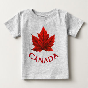 Kanada Småbarn T-Shirt Red Maple Löv Baby Shirt