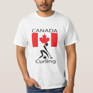 Kanada som krullar - krulla i Kanada Tee Shirt