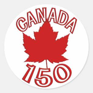Kanada Souvenir 150 Stickers Maple Löv Stickers Runt Klistermärke