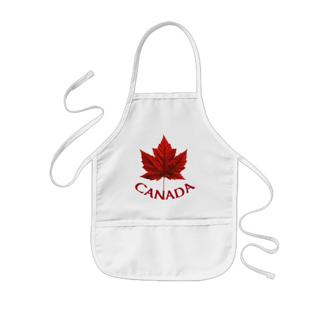 Kanada Souvenir Apron Barn Maple Löv Souvenir Barnförkläde (Framsidan)