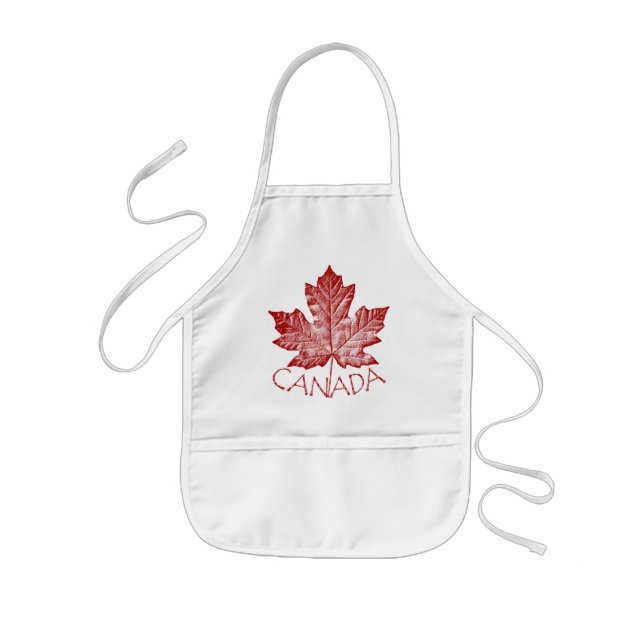 Kanada Souvenir Apron Kanada Maple Löv Souvenir Barnförkläde (Framsidan)
