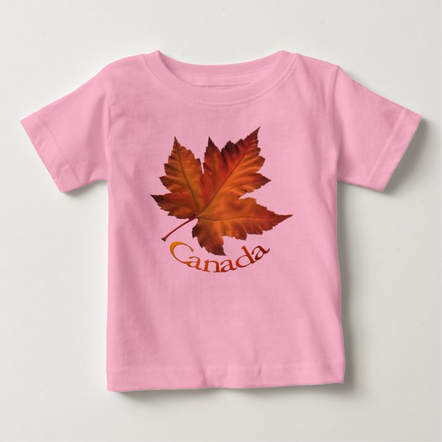 Kanada Souvenir Baby T-shirt Småbarn Canada Shirts (Framsida)
